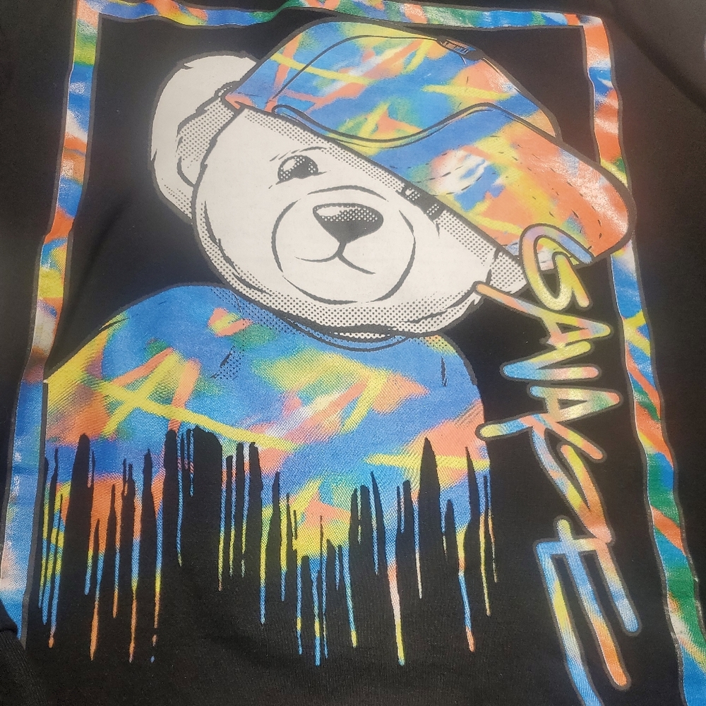 HUSTLE G "Savage" graphic longsleeve  t shirt sz 18